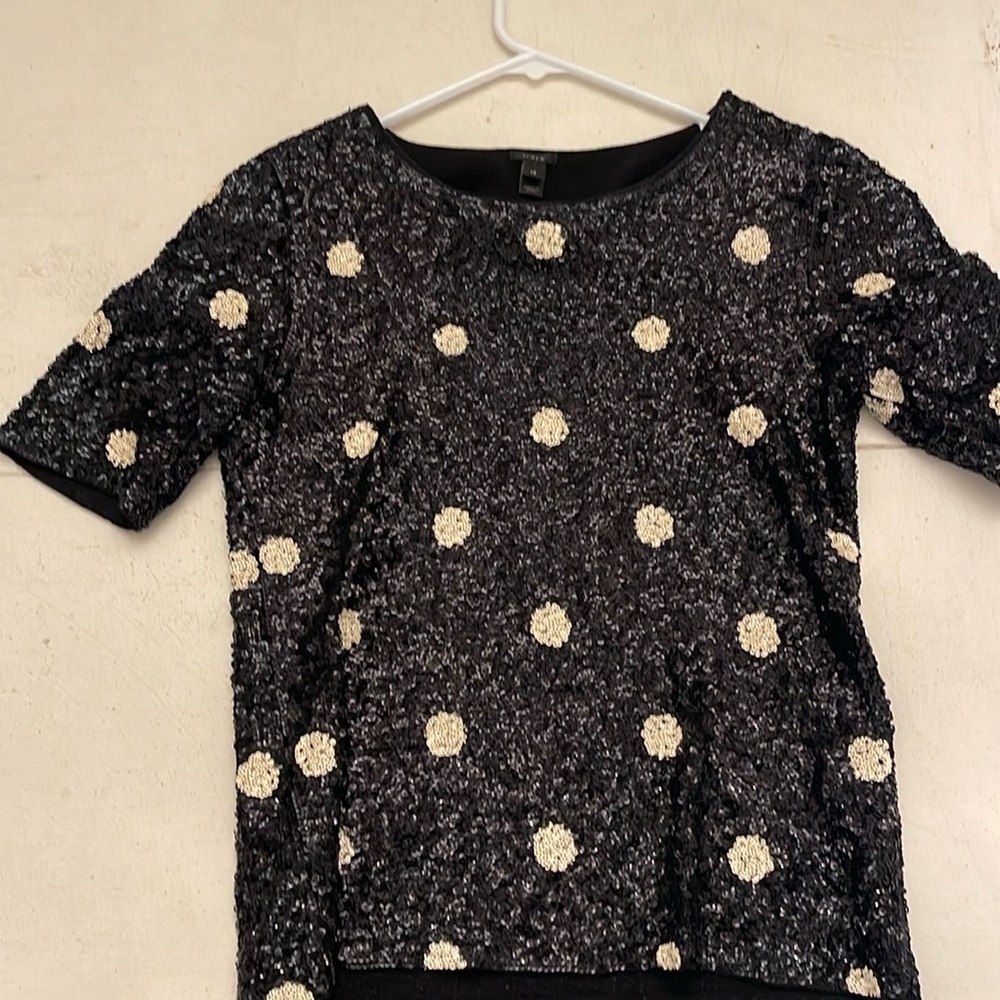 J Crew sequin top
